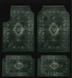 سجادة سيارة "رونق" – لمسة فاخرة شرقية ( اربع قطع كاملة للسيارة ) مناسبة لجميع انواع السيارات