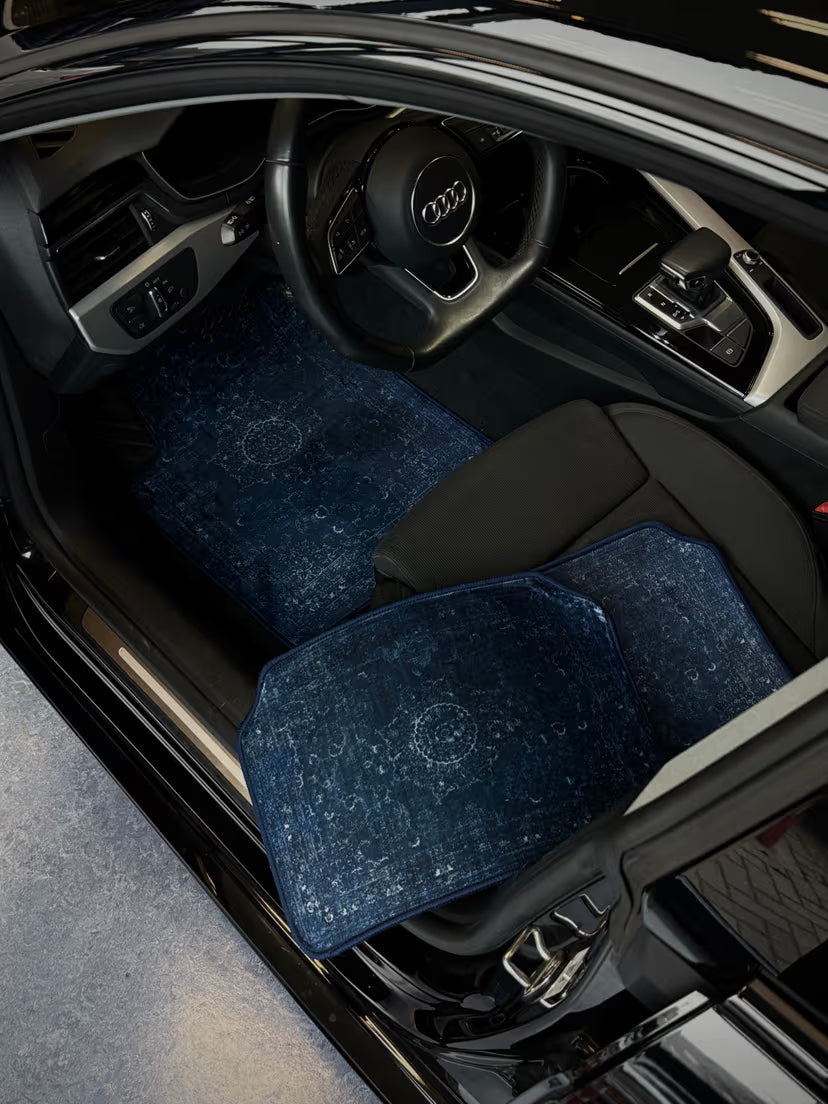 سجادة سيارة "رونق" – لمسة فاخرة شرقية ( اربع قطع كاملة للسيارة ) مناسبة لجميع انواع السيارات